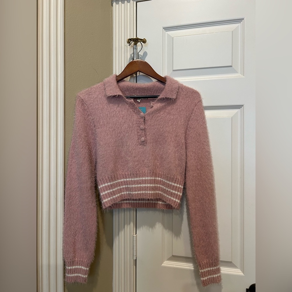 Pink Button Sweater Lily Rain